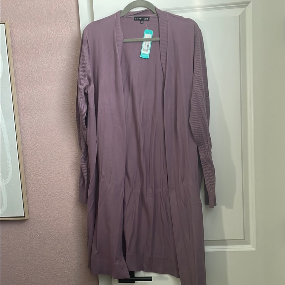 Purple Sweater Cardigan